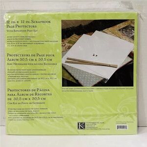 K&Company Scrapbook Album Top Refill 12x12 Page Protectors 10 pack ea-NEW